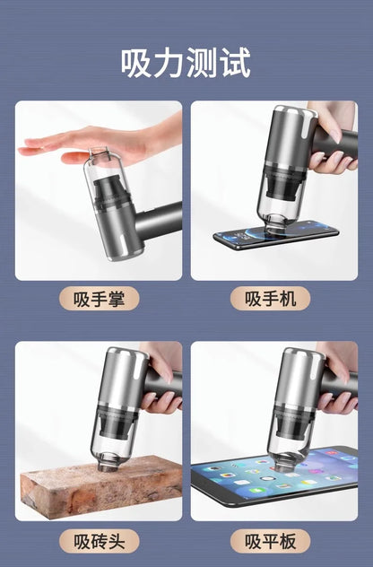 Mini wireless R.E.D. Shopping vacuum cleaner with 80W power, handheld design, for blow and vacuum, portable for home use.