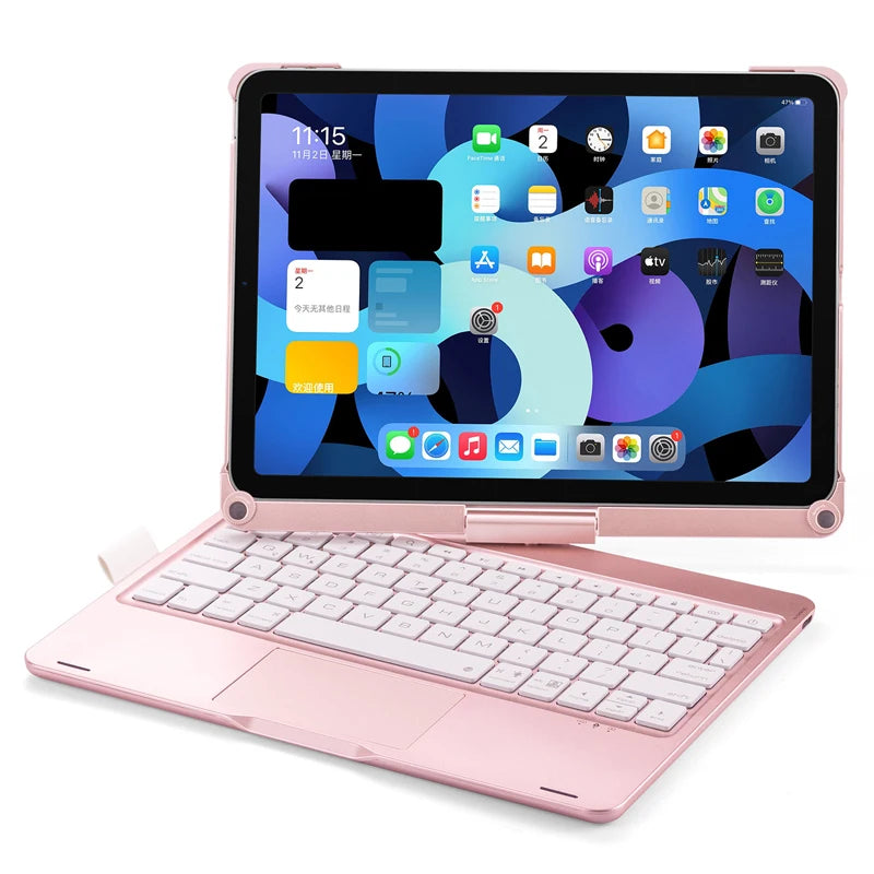 Bluetooth Magic Keyboard Case for iPad Pro 11 / Air – Backlit, Multi-Language, Trackpad