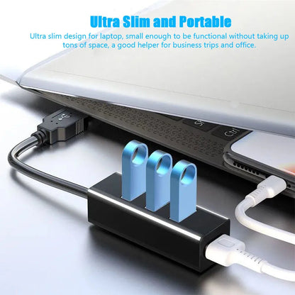 USB 2.0 Hub – Multi-Port USB Splitter for PC, Laptop & Mac