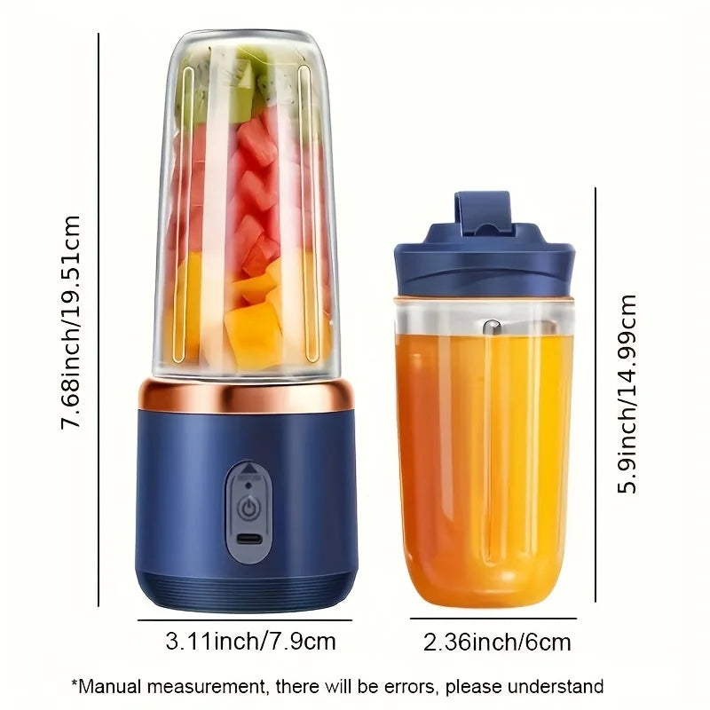 UPWORK 400ml Portable Rechargeable Juicer Cup – Personal Blender for Travel & Home