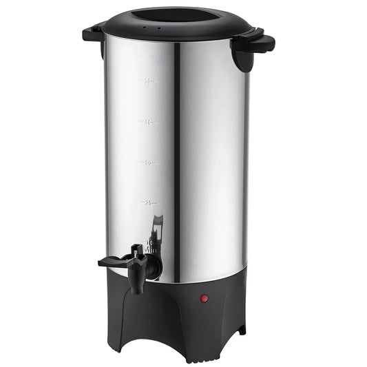 SucceBuy 50-Cup Commercial Coffee Urn – 1000W Stainless Steel Large Dispenser
