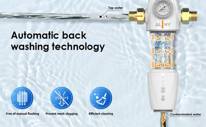 ALTHY PRE-AUTO2 Whole House Backwash Prefilter – Auto Self-Cleaning Sediment Filter