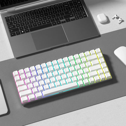 Cherry Profile PBT Keycaps 133+ Keys – White Side-Printed Shine-Through for MX Switches