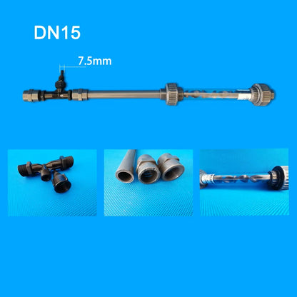 UPVC Inline Ozone Static Mixer DN15–DN100 | Optional PVDF Venturi | Water Treatment