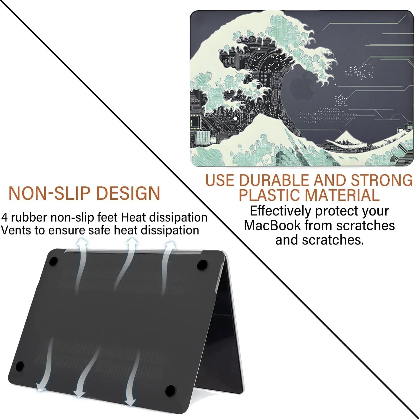 MacBook Air/Pro Mechanical Style Plastic Case — Air 13"/15" M2, Pro 13" A1932/A2338/A2337
