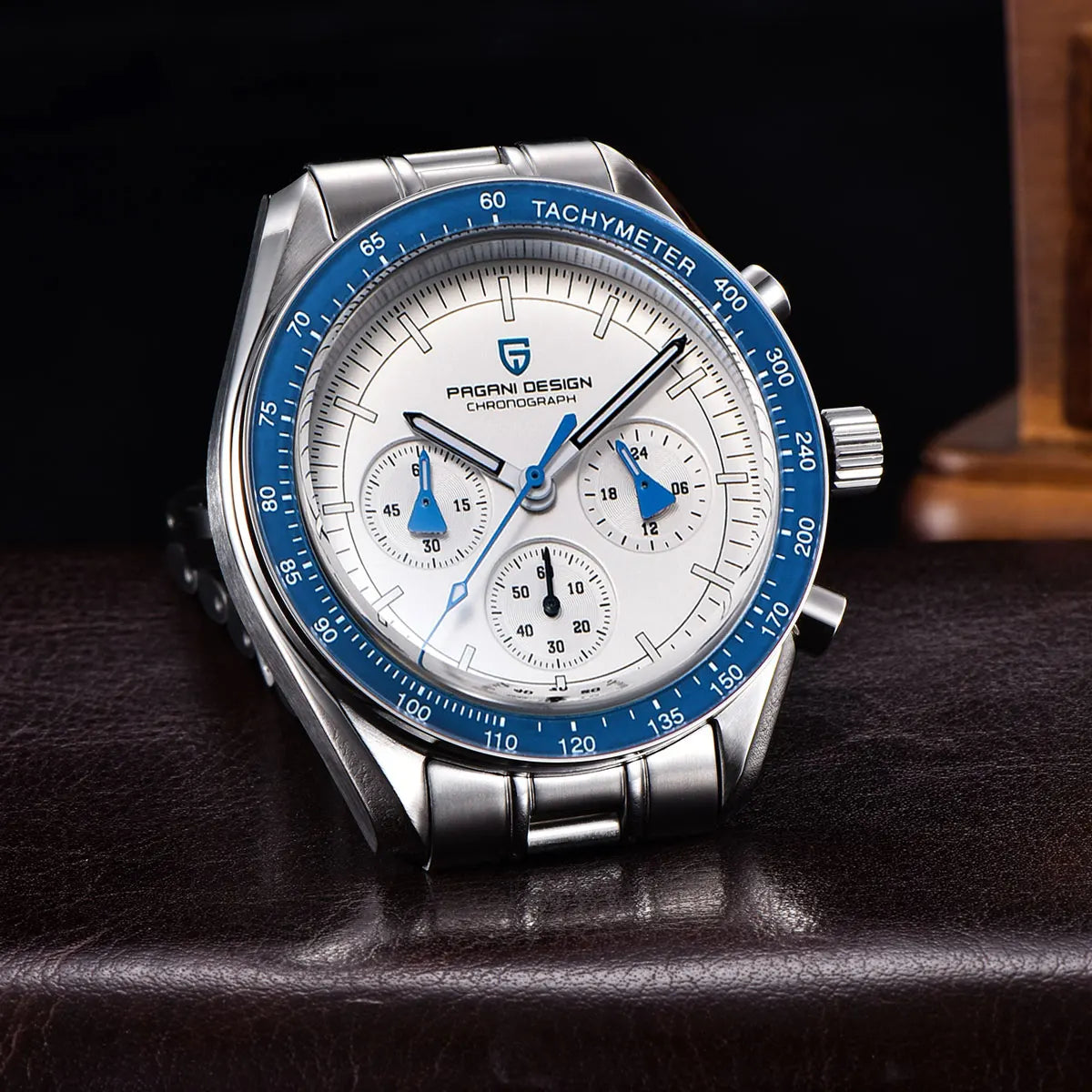 PAGANI DESIGN 1701 V5 Men's Luxury Quartz Chronograph Watch – AR Sapphire Glass, 100M Waterproof