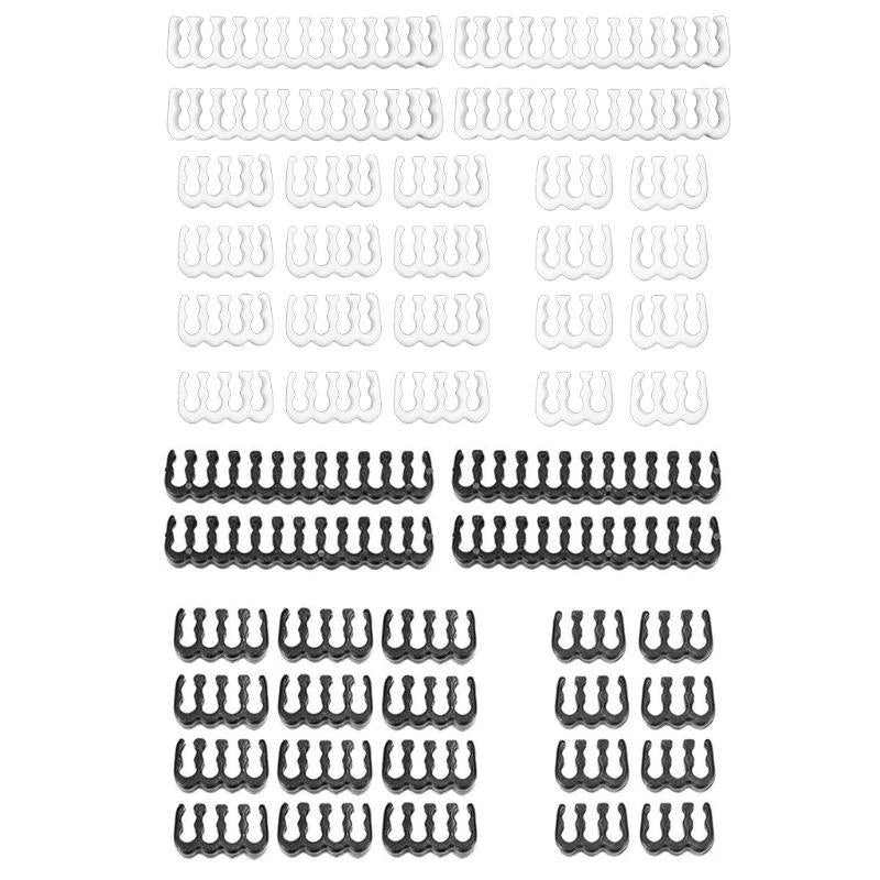 R.E.D. Shopping B9HD PP cable management tools wire combs for PSU cable extensions, showing multiple sizes and black plastic design.