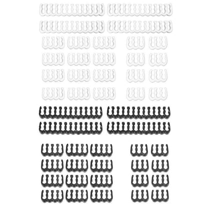 R.E.D. Shopping B9HD PP cable management tools wire combs for PSU cable extensions, showing multiple sizes and black plastic design.