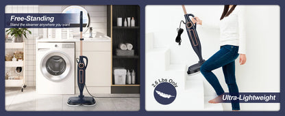 Devoac VM6 Steam Mop 10-in-1 – 1300W Rotating Mop Pad, LED, 330ml Tank, Hardwood & Laminate