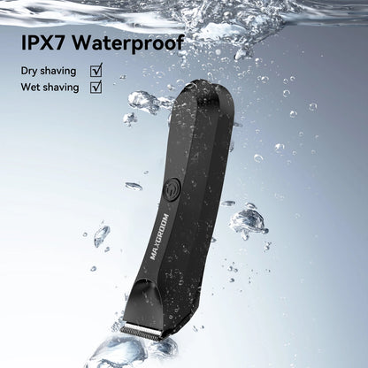 MAXGROOM Body Hair Trimmer for Men | Groin & Pubic | Ceramic Blade | Waterproof Electric Razor
