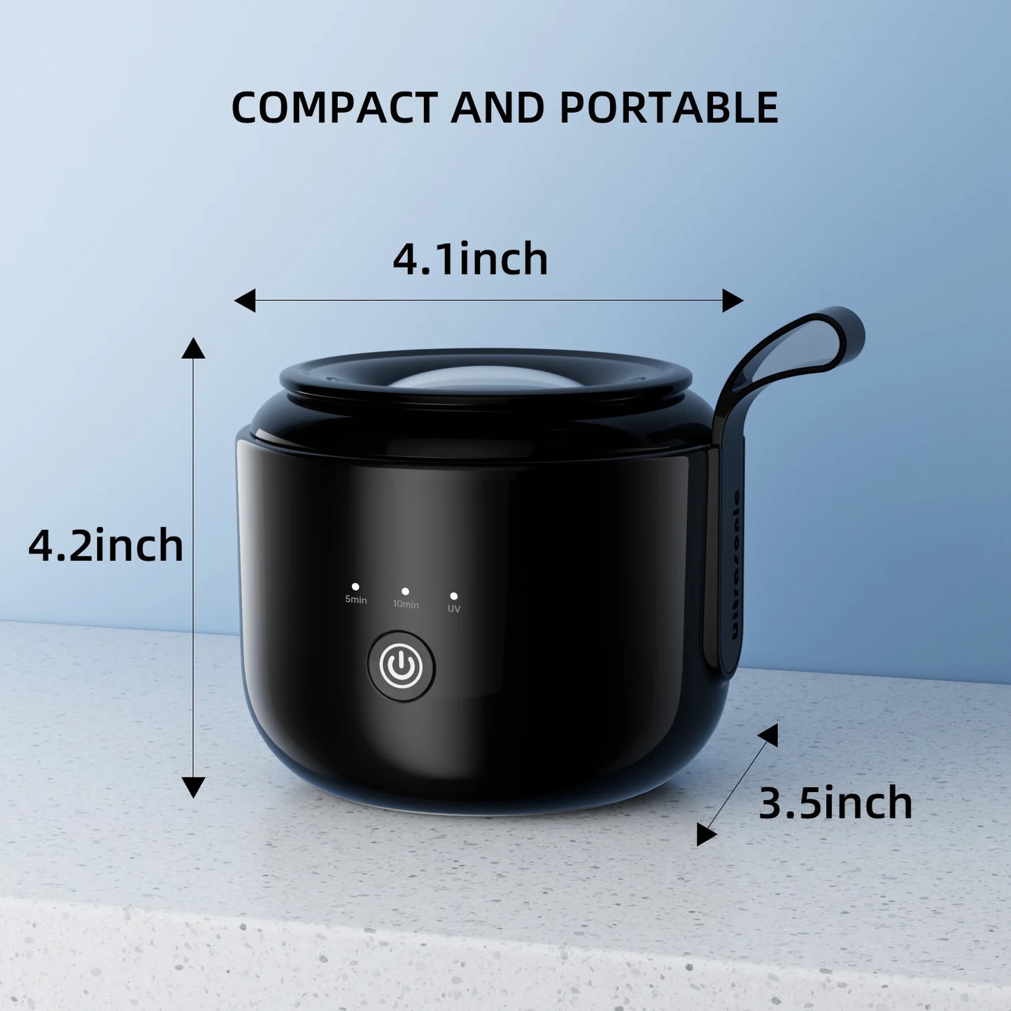 KUNPHY Dental Pod Ultrasonic Retainer Cleaner 200ml – UV Sterilization, 3 Modes for Aligners & Night Guards