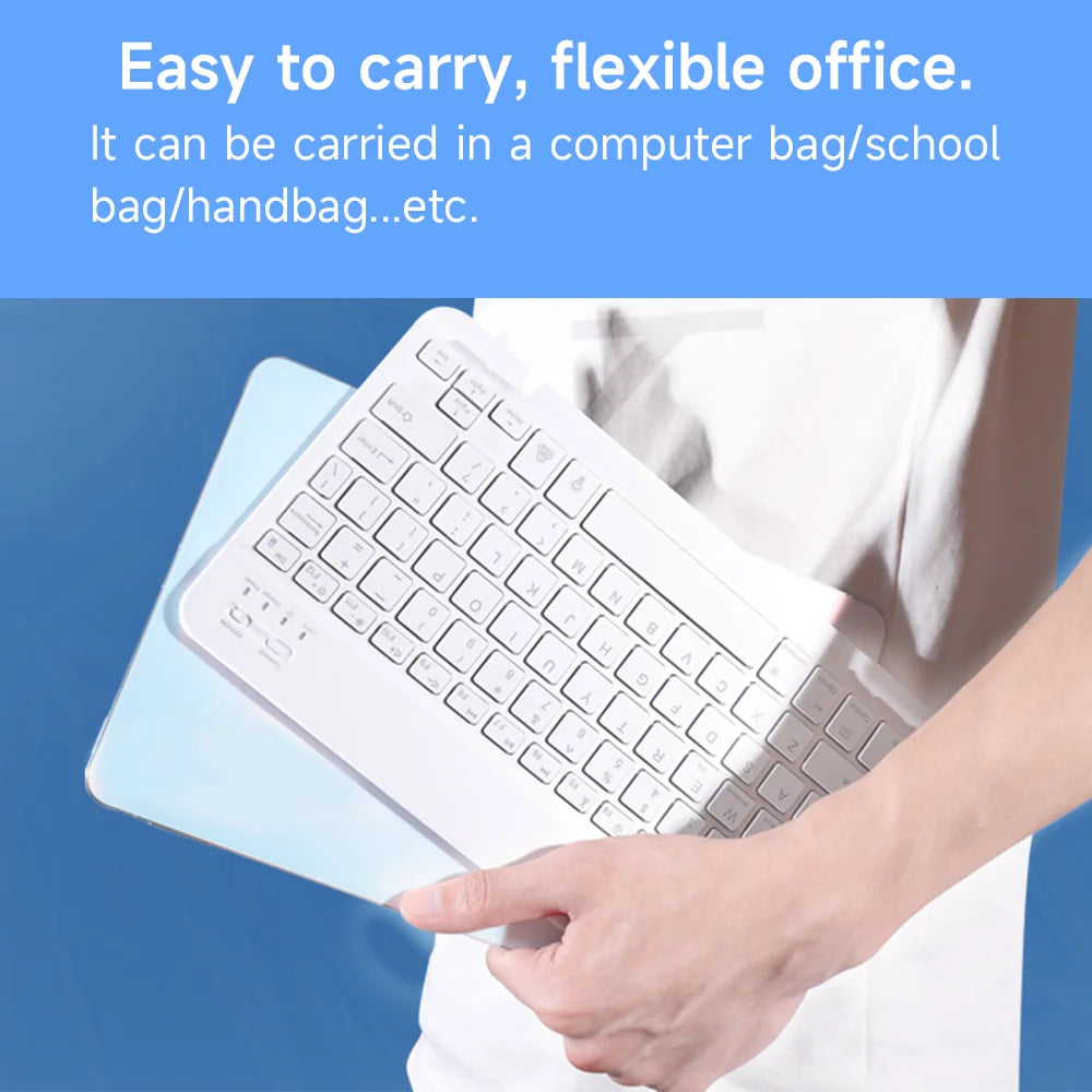 R.E.D. Shopping Bluetooth keyboard and mouse set for iPad, tablet, Android, and Windows devices, showing the compact keyboard and mouse.