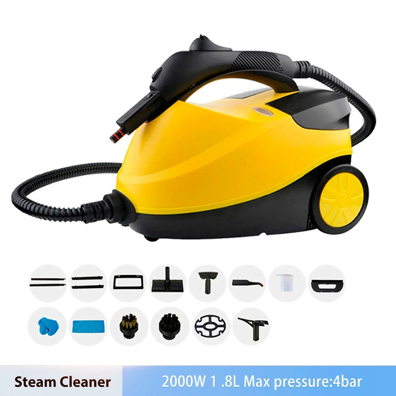 2000W High-Temperature High-Pressure Steam Cleaner – Sterilization, Mite Removal, Disinfection | Home, Kitchen & Car | 220V