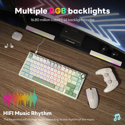 Royal Kludge RK R75 Brazilian Gasket Mechanical Keyboard – 80-Key, Hot-Swap, RGB, MDA PBT Keycaps