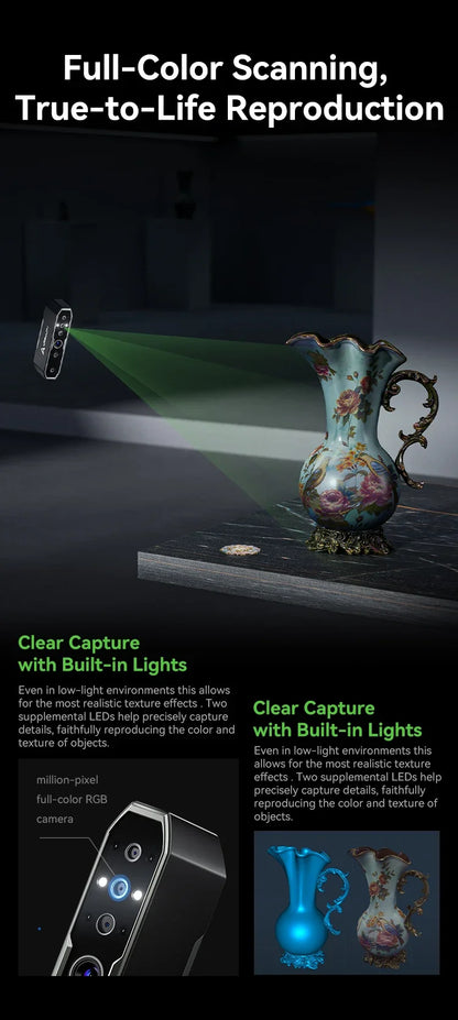Creality CR-Scan Otter Handheld 3D Scanner – 0.02mm Accuracy | Full-Color | Anti-Shake