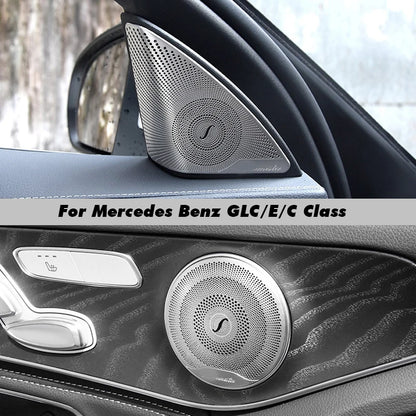 Car Audio Speaker Cover Trim for Mercedes Benz E/C/GLC Class – W213 W205 X253 Door Loudspeaker