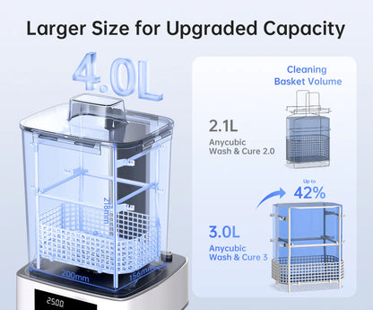 ANYCUBIC Wash & Cure 3 AE – 2-in-1 Resin Cleaning & Curing Machine for Mars / Photon / Mono 4 / LCD / SLA / DLP