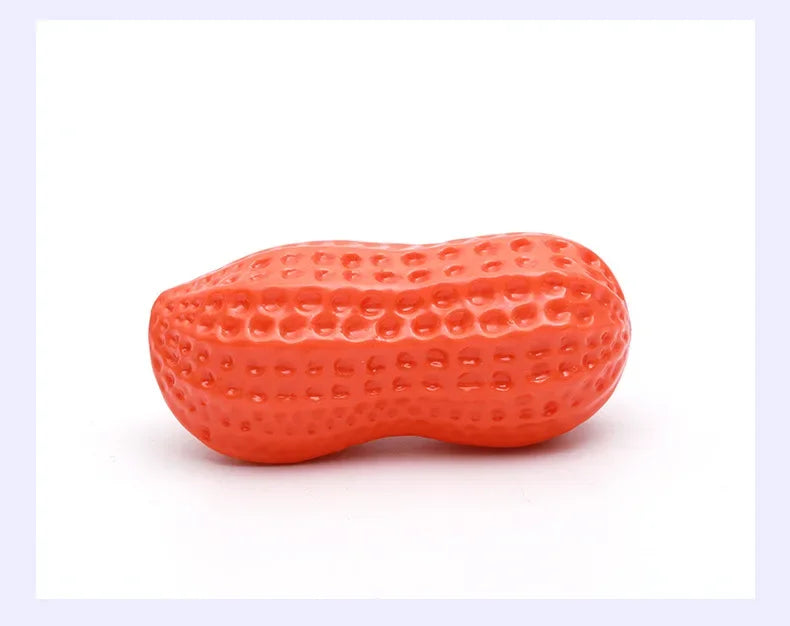 Peanut Squeaky Dog Chew Toy | TPR Teeth Cleaning Interactive Pet Toy