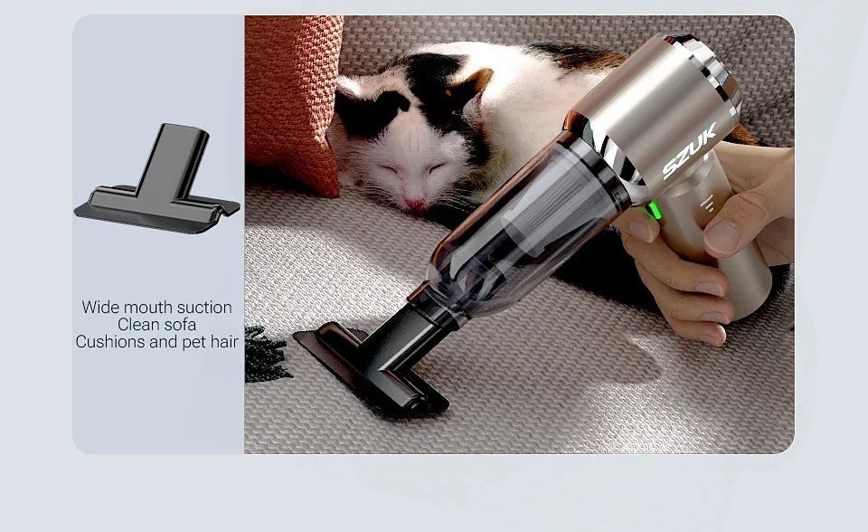 SZUK 18000Pa Mini Wireless Car Vacuum Cleaner – Powerful Portable Handheld Cleaner