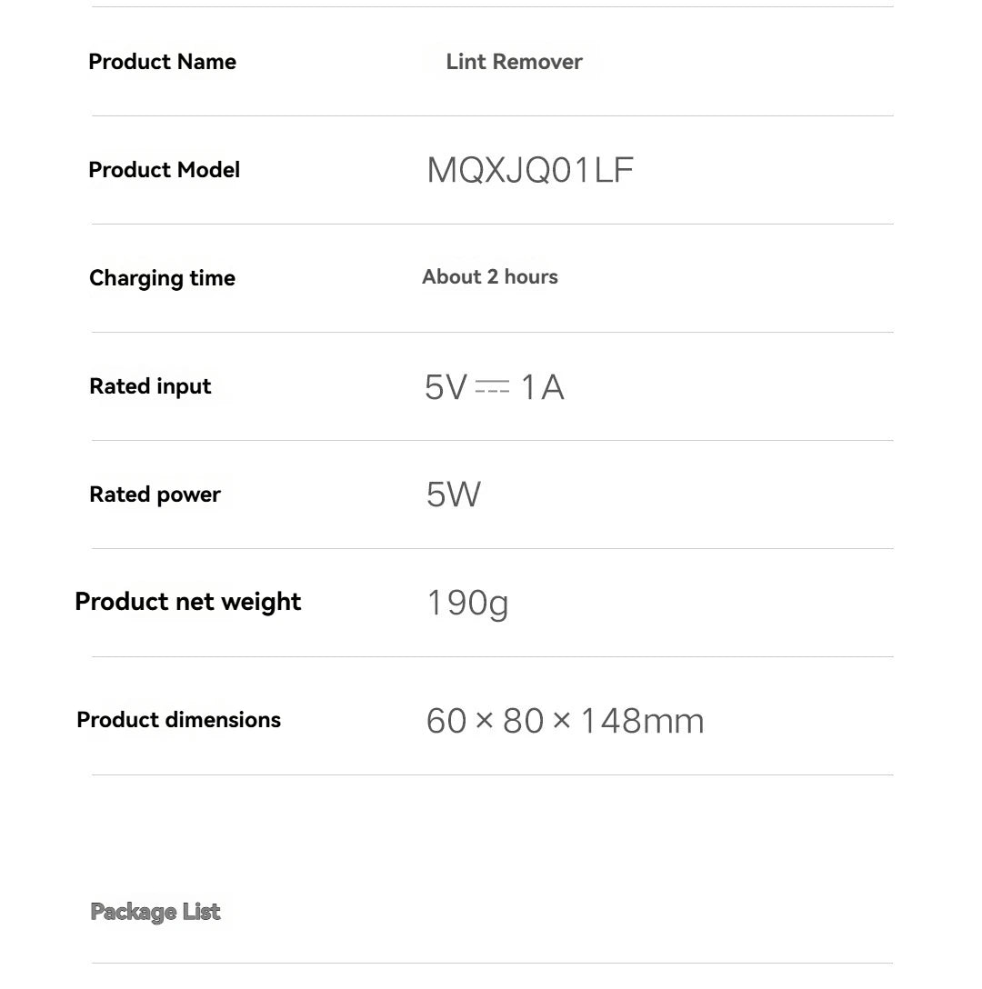 Xiaomi Mijia Lint Remover 2 – Portable Electric Clothes Shaver, 180-Min Battery, USB-C