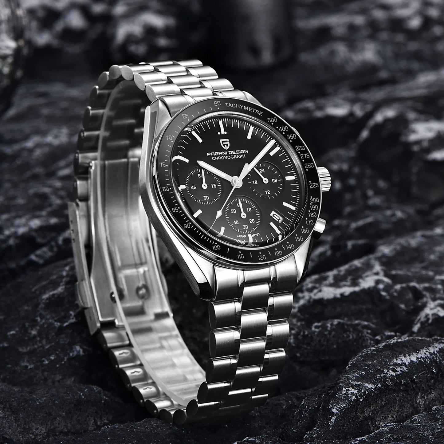 PAGANI DESIGN V5 Moon Men's Watch – Luxury Quartz Chronograph, Waterproof, Stainless Steel, 2026