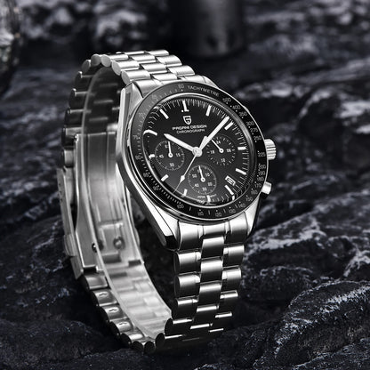 PAGANI DESIGN V5 Moon Men's Watch – Luxury Quartz Chronograph, Waterproof, Stainless Steel, 2026