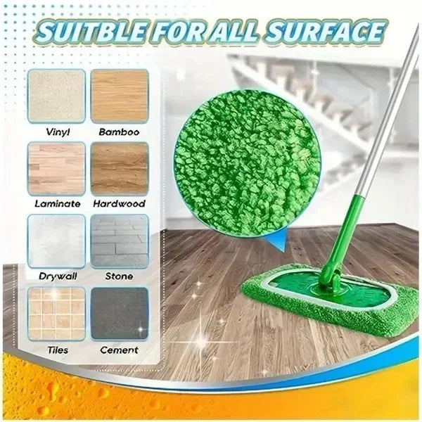 Washable Flat Mop Pads 6-Pack | Reusable Microfiber Mop Covers