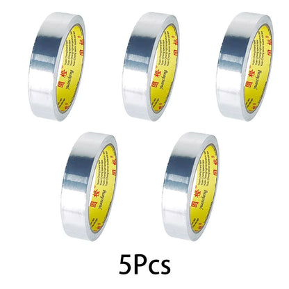 High-Temp Aluminum Foil Tape – Heat Insulation & Pipe Repair (3–5 Rolls)