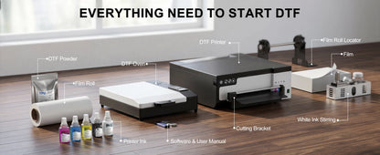 A4/A3 DTF Printer with DTF Oven – XP600, Direct to Film for T-Shirts & Clothes