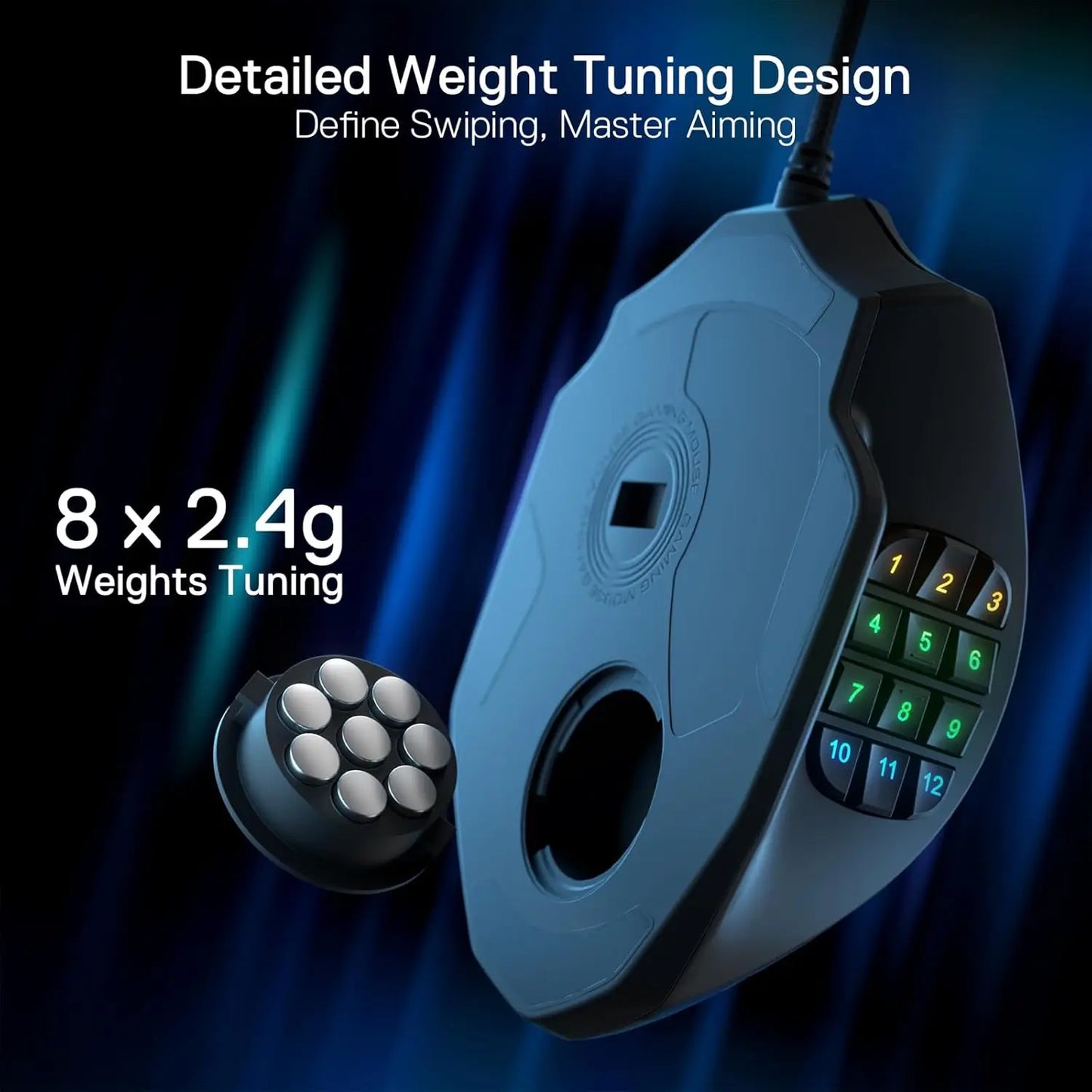 Redragon M908 Impact RGB Gaming Mouse – 12400 DPI, 18 Buttons, USB Wired