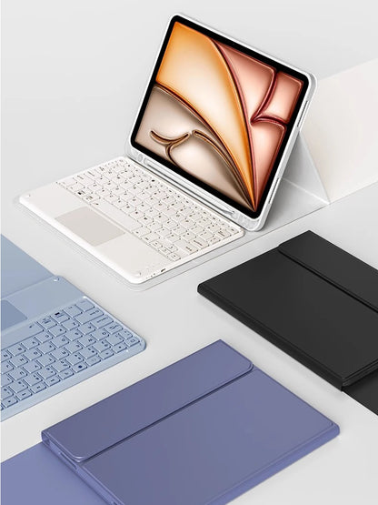 Wireless Magic Keyboard & Mouse Case for iPad Pro 11/13, Air 11/13, iPad 7-10 Gen – Bluetooth, Touchpad