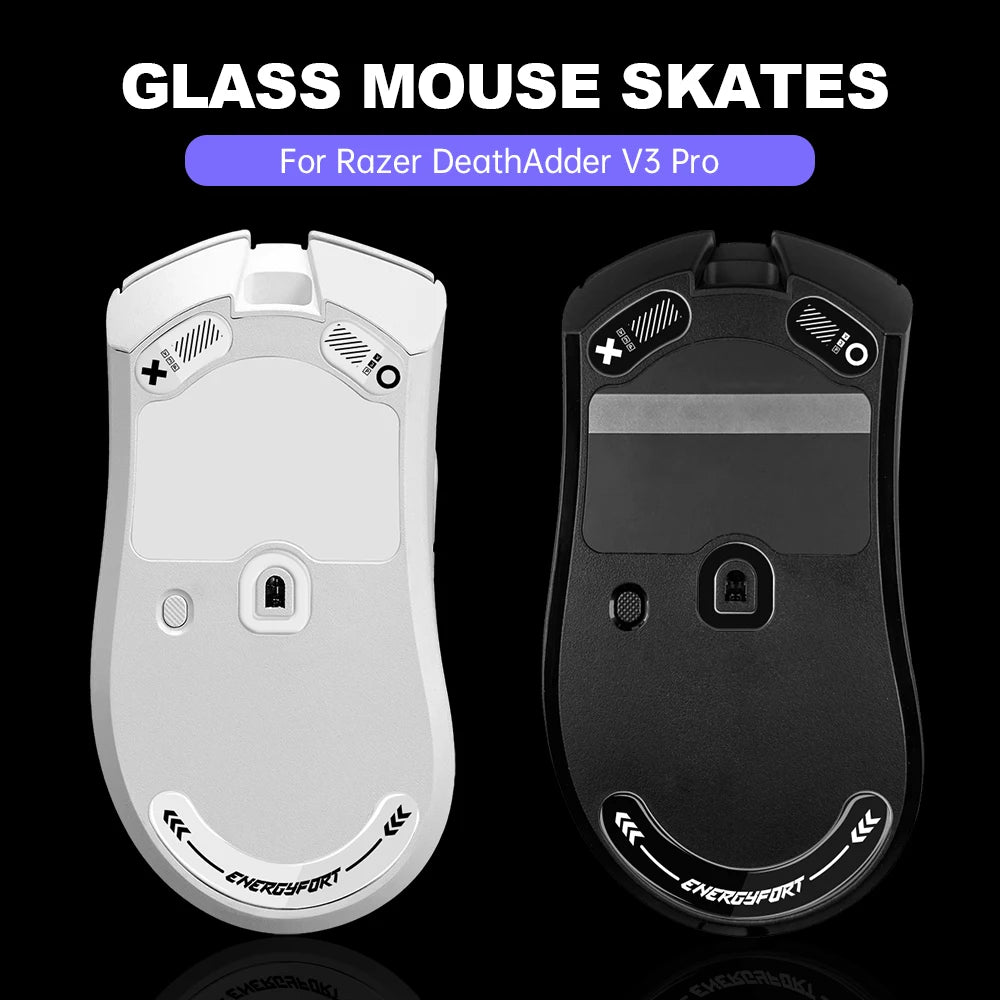 Glass Mouse Skates for Razer DeathAdder V3 Pro – Ultra-Smooth Wireless Gaming Feet