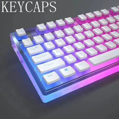 129-Key Pudding Keycaps – OEM Profile PBT, Transparent, MX Hot-Swap Compatible