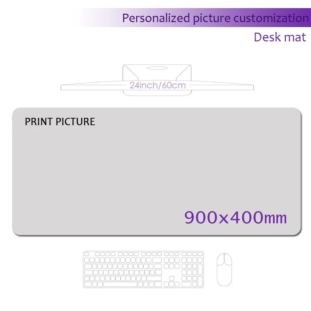 Custom XXL Gaming Mouse Pad | HD Print | Personalized Desk Mat | Anime Logo Office Keyboard Mat