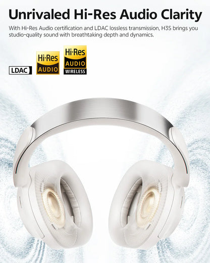 QCY H3S ANC Over-Ear Headphones – -56dB, LDAC, Dual Driver, Bluetooth 6.0, 102Hrs