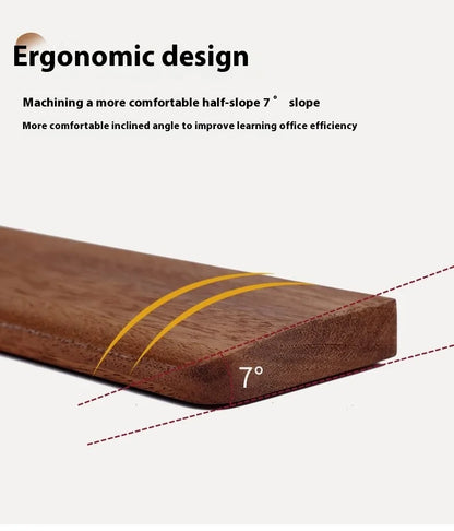 Walnut Wood Mechanical Keyboard Wrist Rest — Ergonomic Palm Pad, 87/98/104/108 Key
