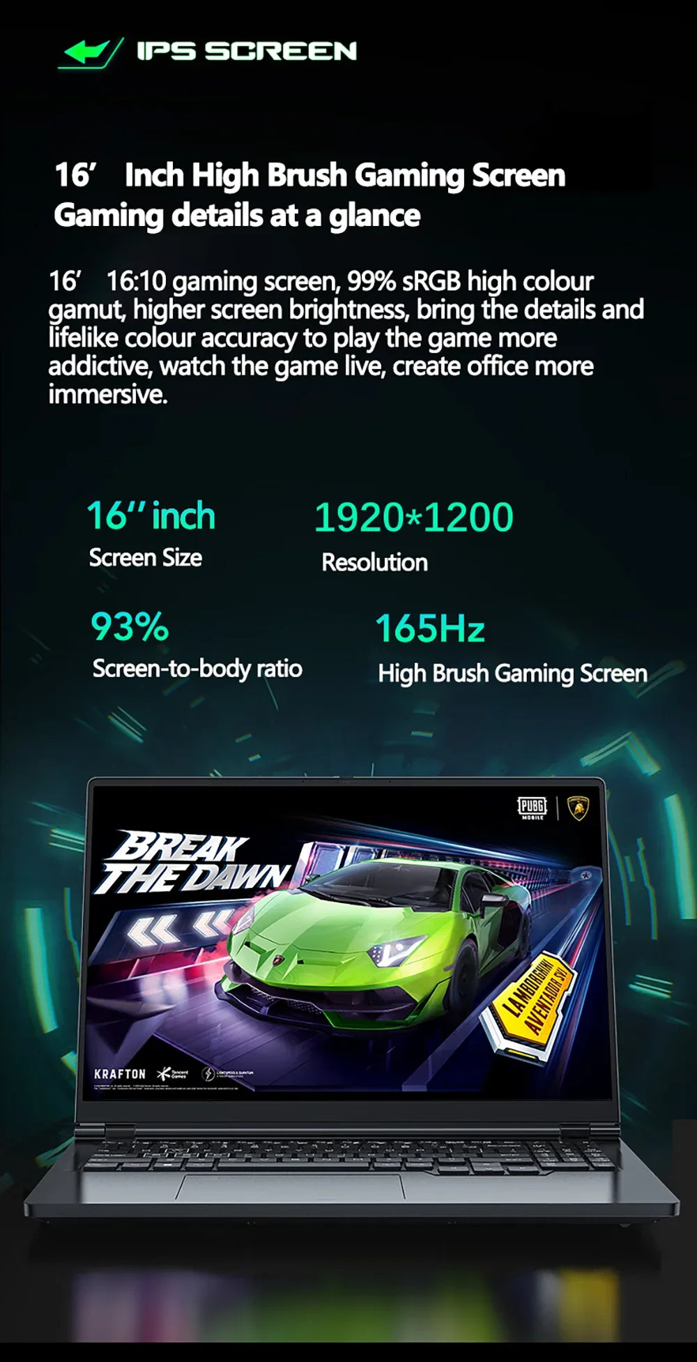 Gaming Laptop 16" — Intel i9-12900H, RTX 4060 8G, Up to 64GB DDR5, 4TB SSD, WiFi 6, Windows 11