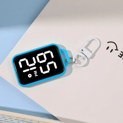 LED Keychain Pocket Watch | Digital Display for Students & Kids