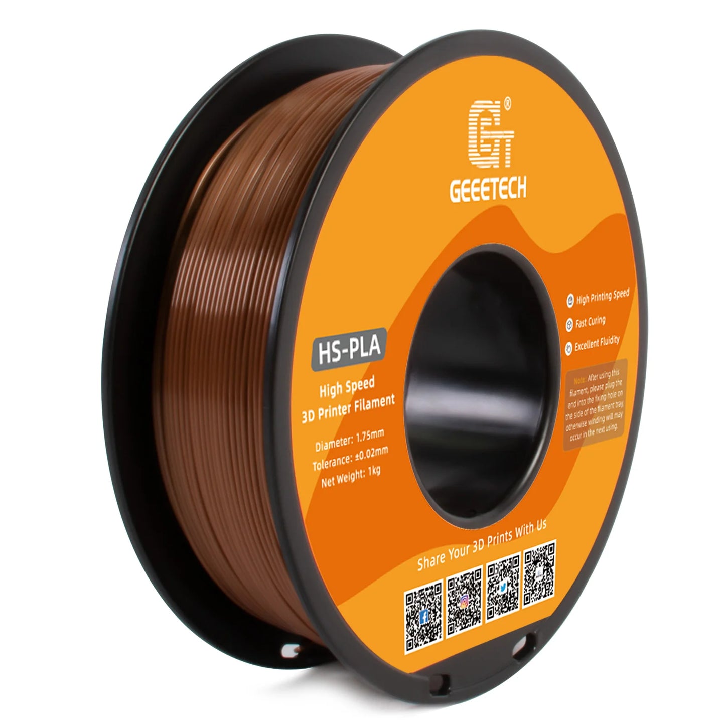GEEETECH High-Speed PLA Filament – 1.75mm, 1KG, Fast Curing, HS-PLA for High-Speed 3D Printing