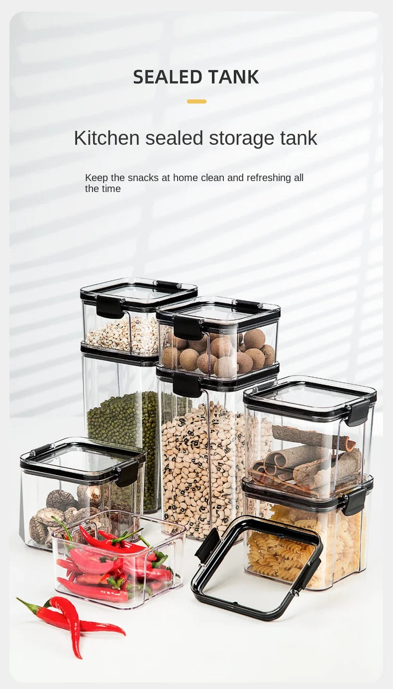 Airtight Kitchen Storage Jars | Moisture-Proof PET Containers 460ml–1800ml