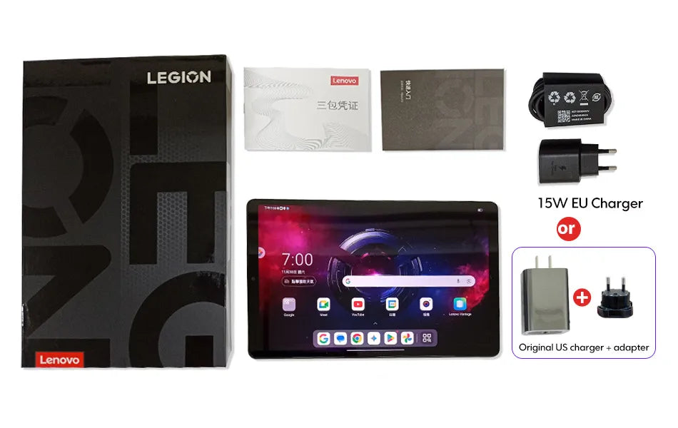 Lenovo Legion Y700 2025 Gaming Tablet Case 8.8" – Snapdragon 8 Gen 3, 2K 165Hz, WiFi 7, 6550mAh
