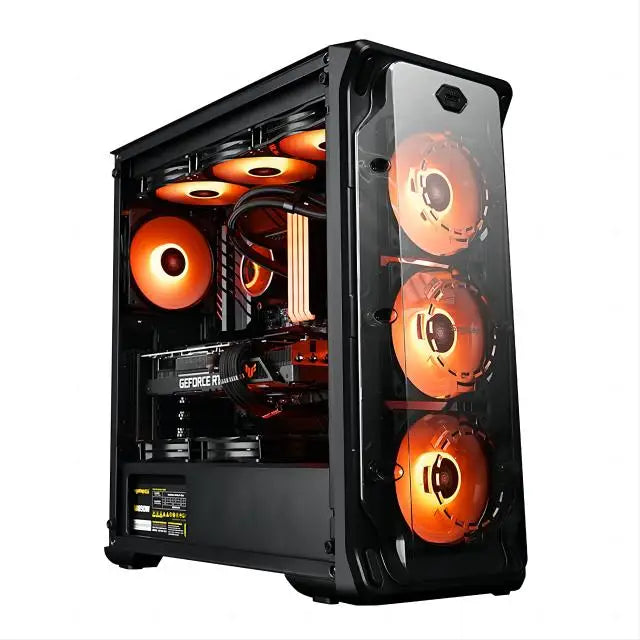A high-performance R.E.D. Shopping gaming PC with Xeon or Core i9 processor, RTX 3050/3060 graphics, and 16GB or 32GB RAM.