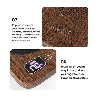 Coffee Mug Warmer – 3 Temperature Settings, Auto Shut-Off, Electric Beverage Heating Plate | Desk & Office