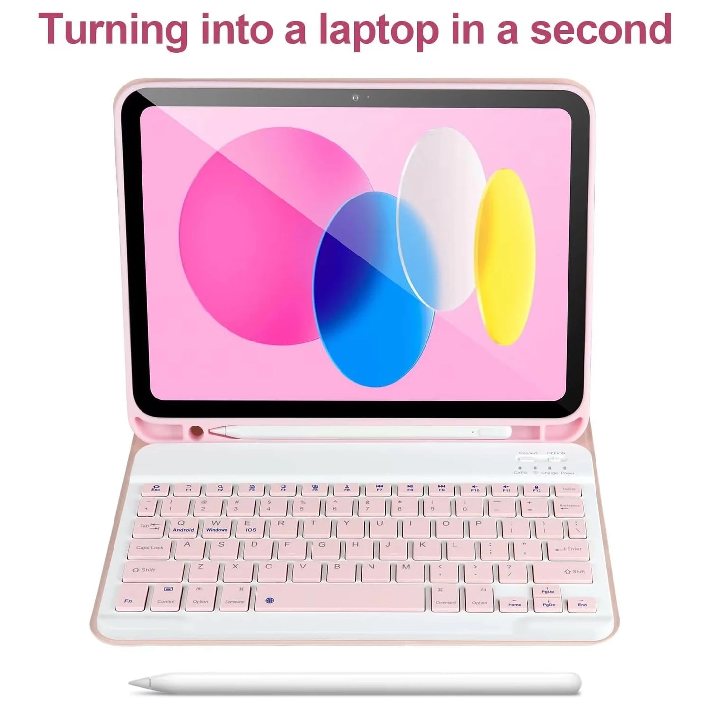 PULUZ Detachable Bluetooth Keyboard Case for iPad 10th Gen 10.9" & iPad 11" A16 2025 – with Pencil Holder