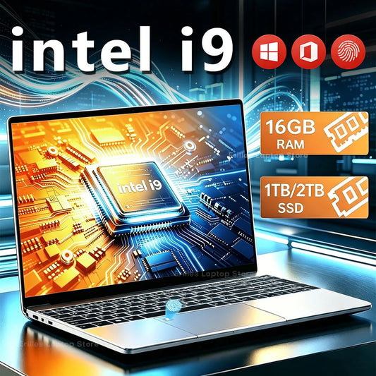 2026 Gaming Laptop 15.6" — Intel i9-10980HK / 9900U, 16GB RAM, Up to 2TB SSD, Fingerprint, Windows 11