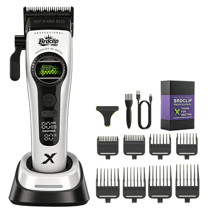 Professional Barber Hair Clipper – 5-Speed, 8000RPM, Brushless Motor, Detachable Blade