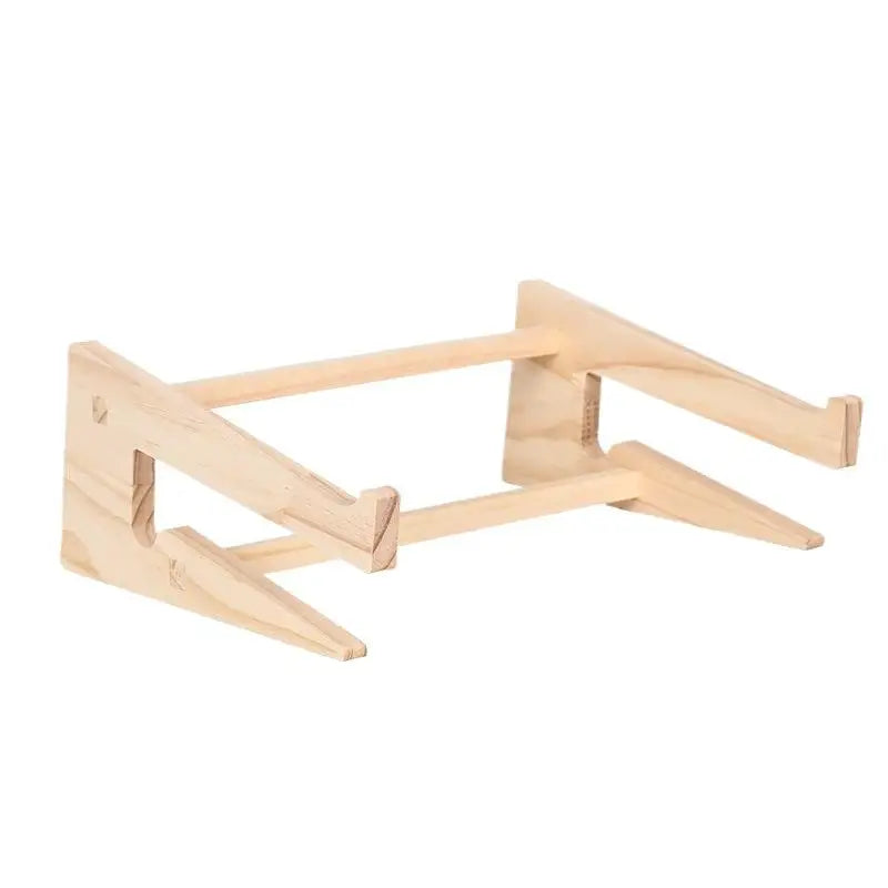 Wood Laptop Stand Lapdesk – Assembled Riser, Cooling Bracket, Reinforced Support Base