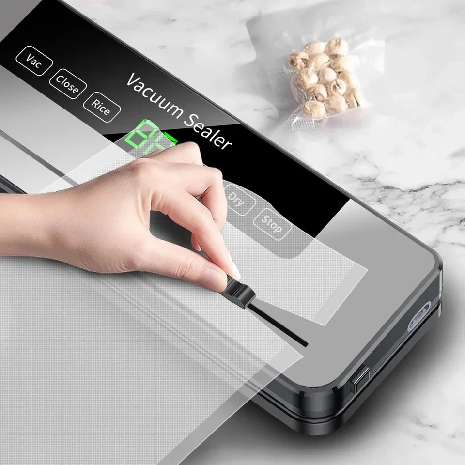 Food Vacuum Sealer Machine | Dry & Wet | UV Sterilization | Built-in Cutter | Kitchen Food Storage