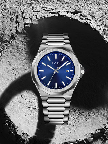 TOMI Luxury Men’s Watch & Gift Box Set – Business Quartz Watch