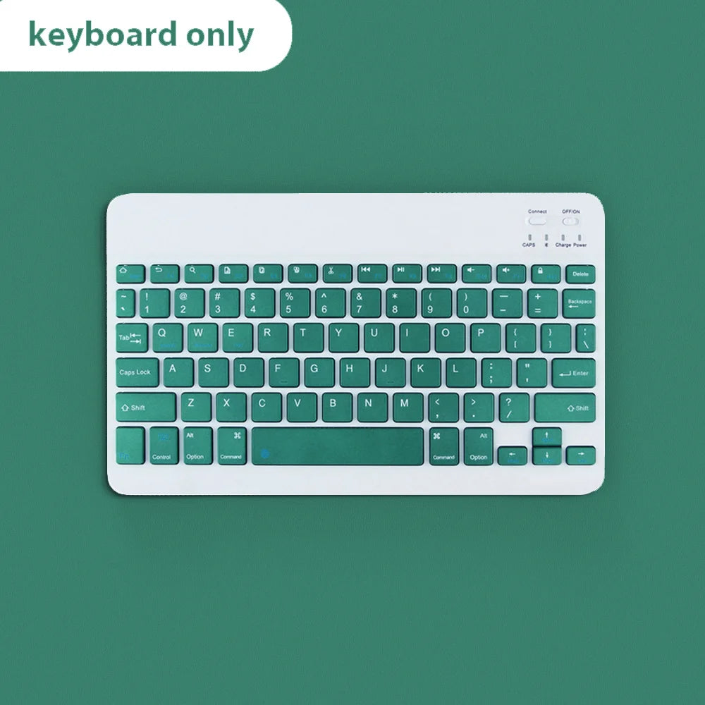 R.E.D. Shopping Bluetooth keyboard and mouse set for iPad, tablet, Android, and Windows devices, with sleek black design.